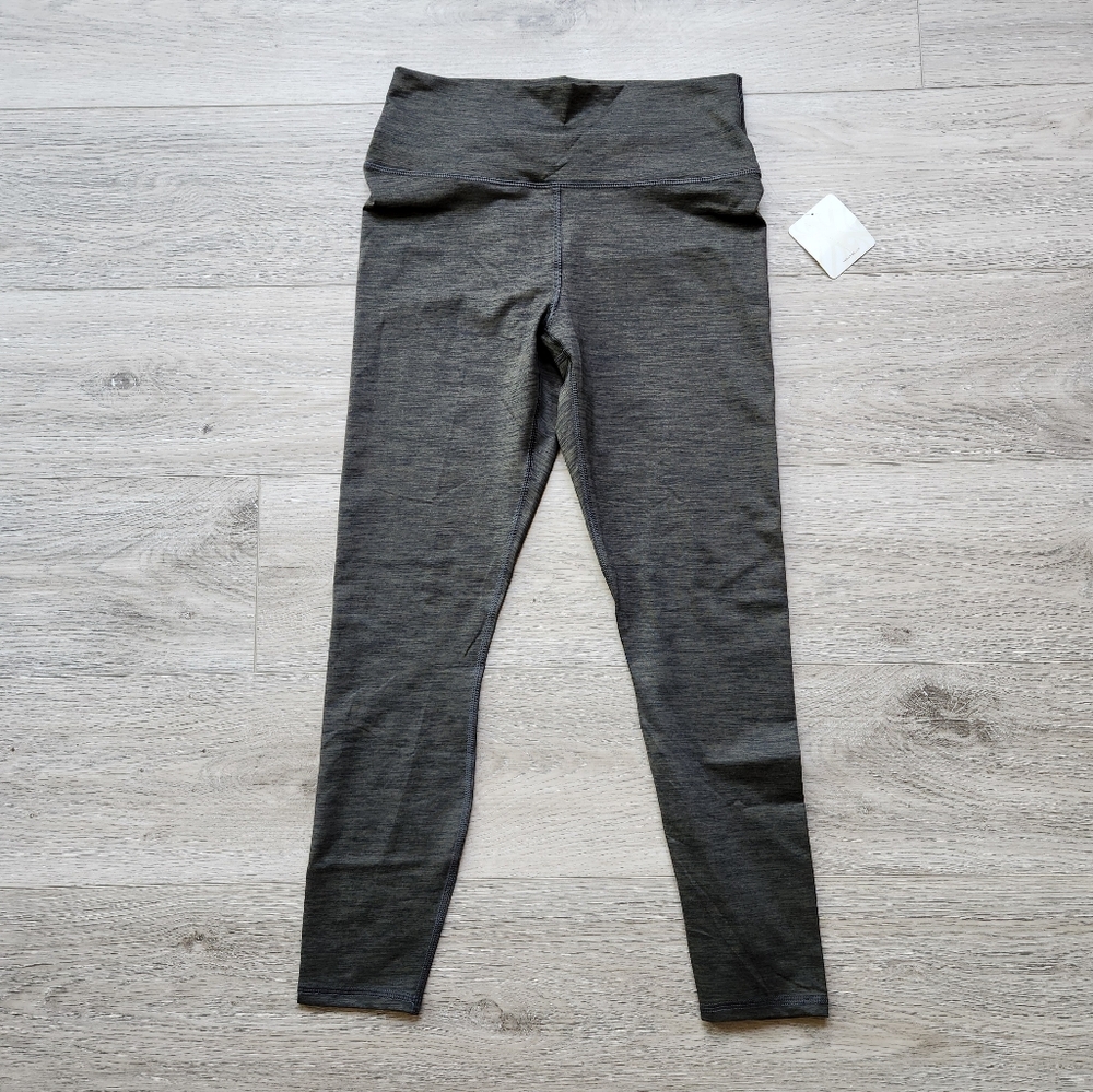 Fabletics Heathered Green Leggings Women's Medium Yoga Pants Nwt